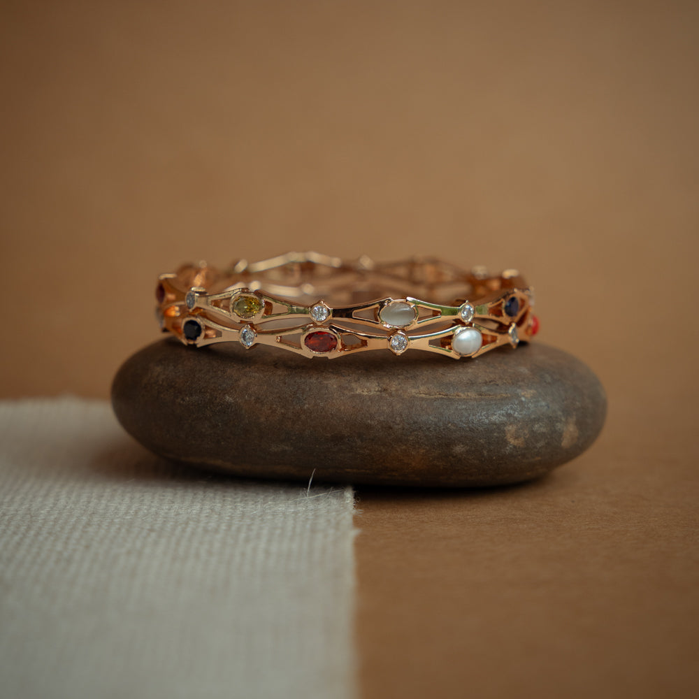 Fortune Wheel Navaratna Bangle
