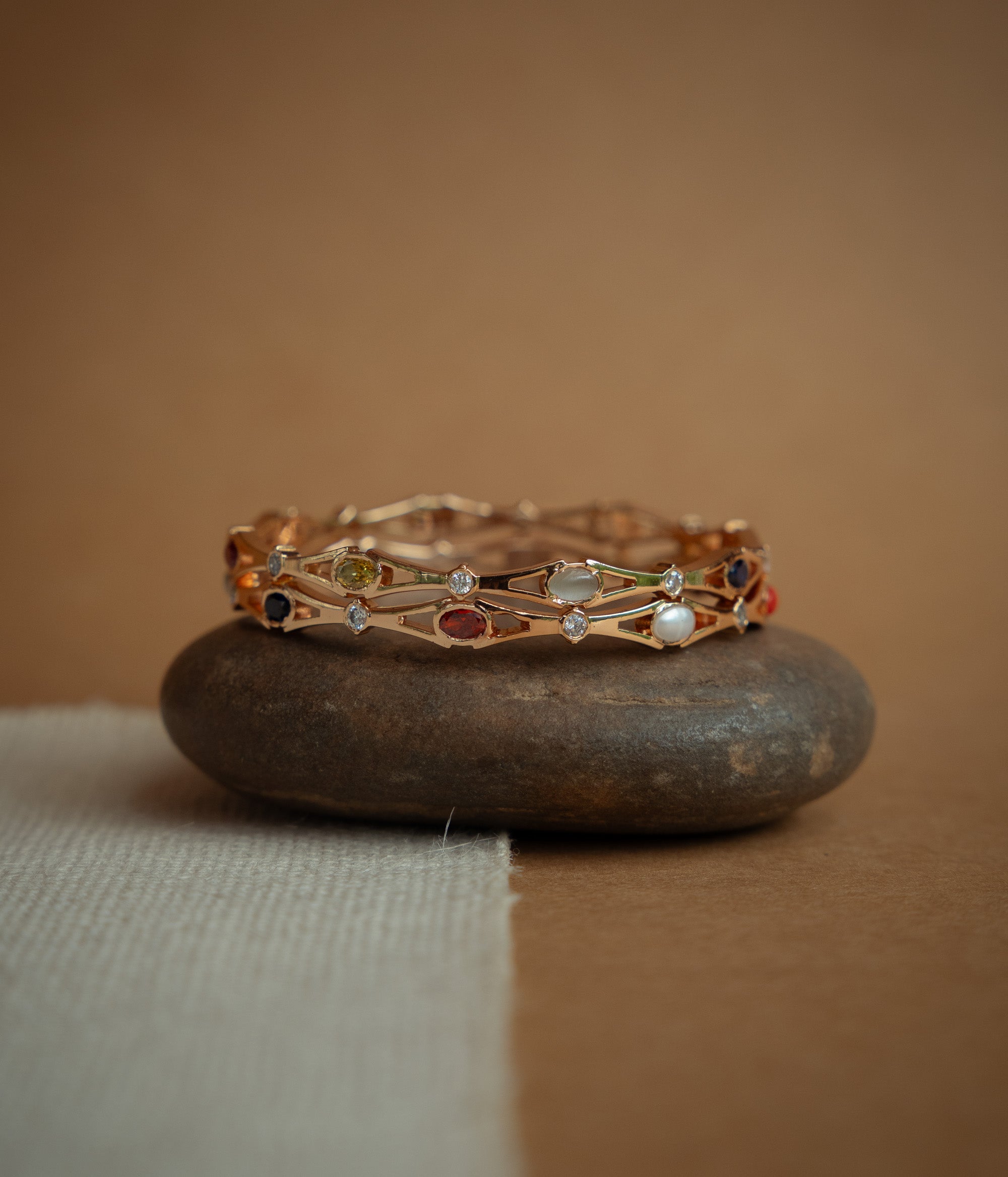 Fortune Wheel Navaratna Bangle
