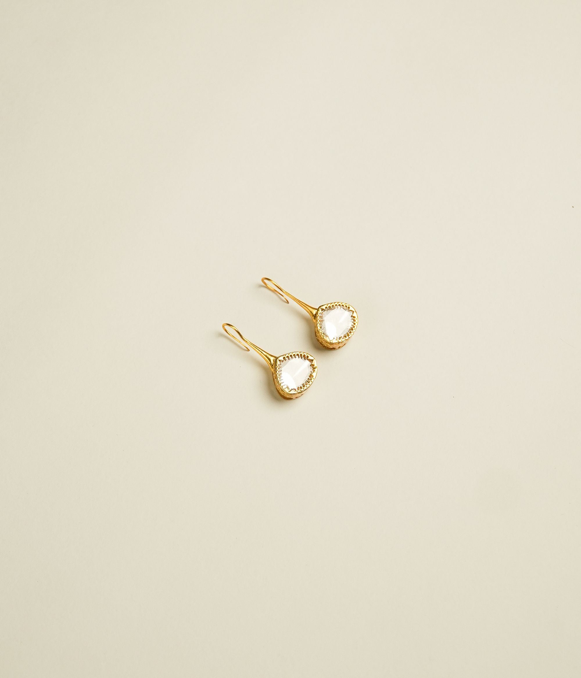 Moissanite polki Stud, uncut, stud 92.5 silver jewellery, HOOK