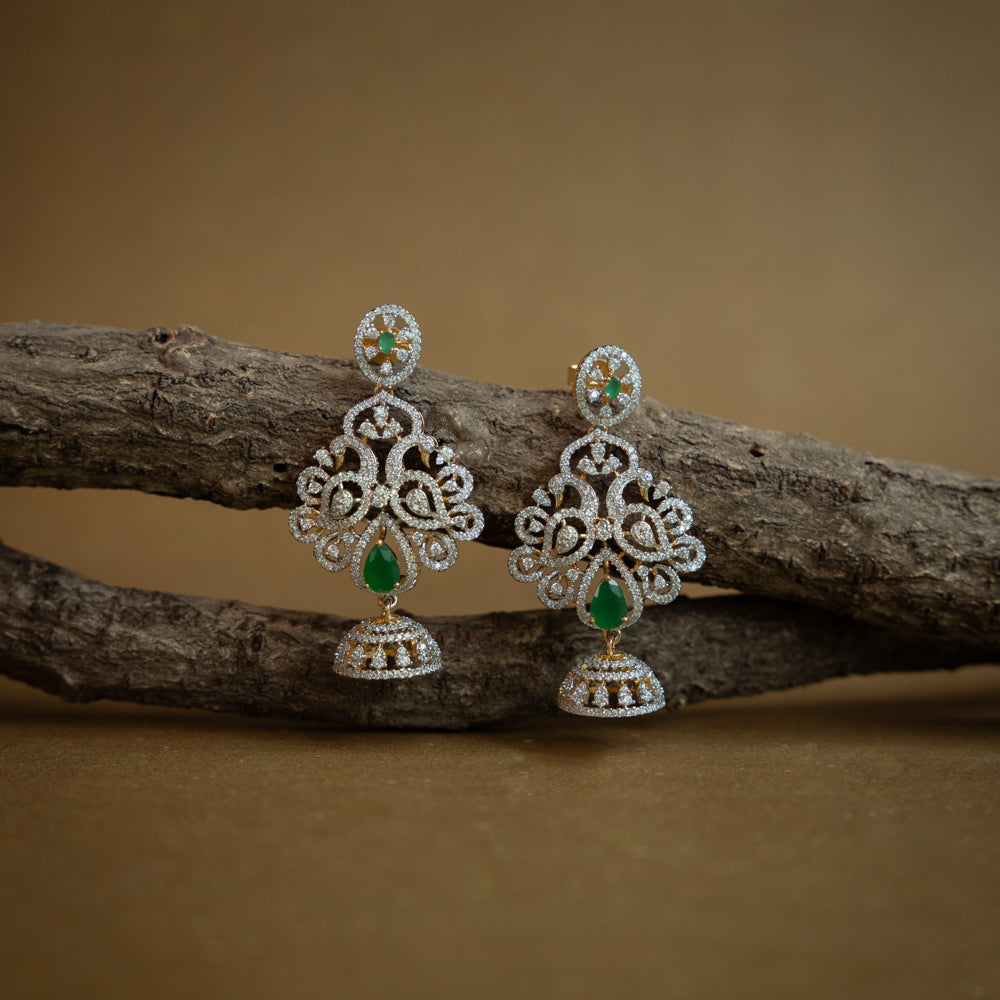 Dewgreen CZ fantasy dewdrop earrings