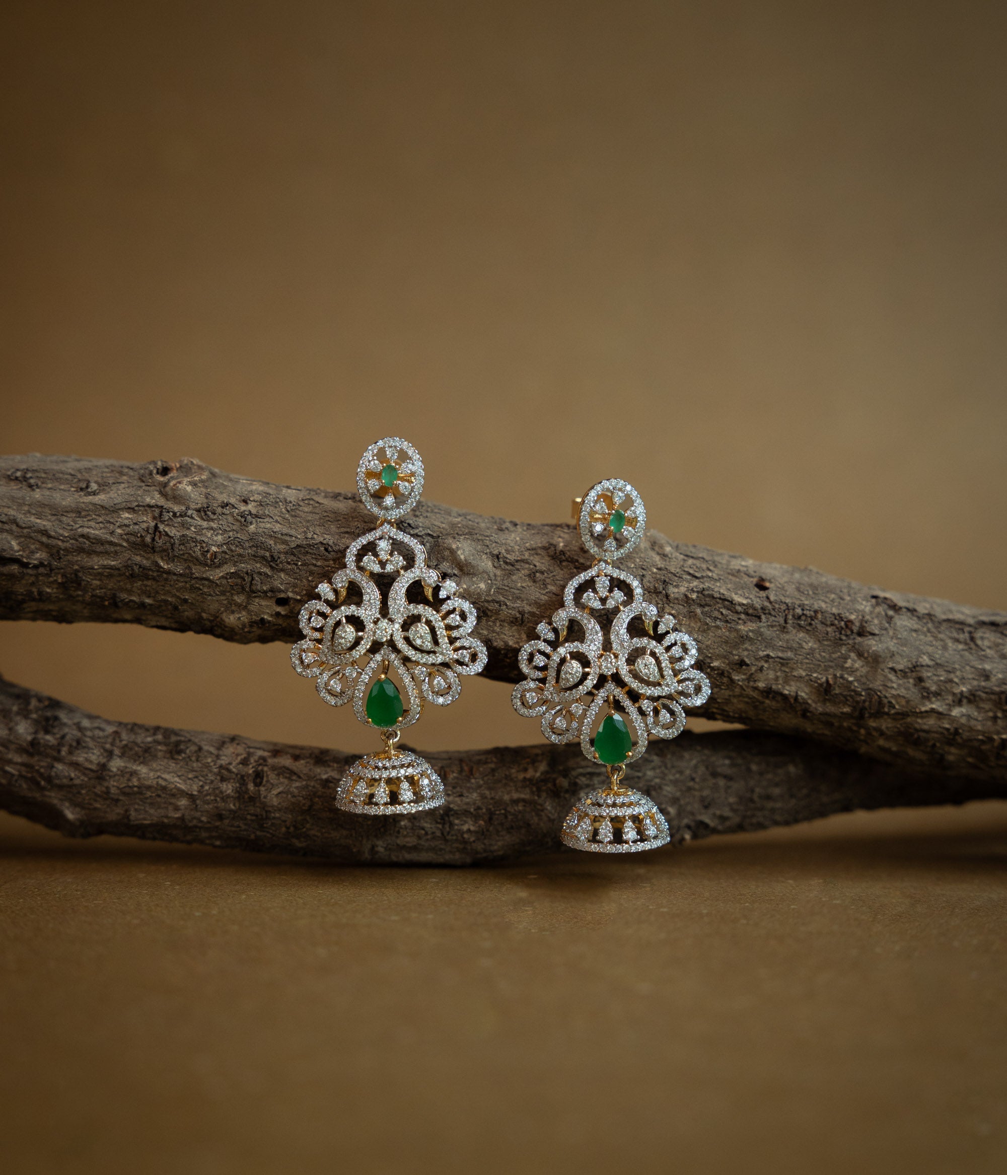 Dewgreen CZ fantasy dewdrop earrings