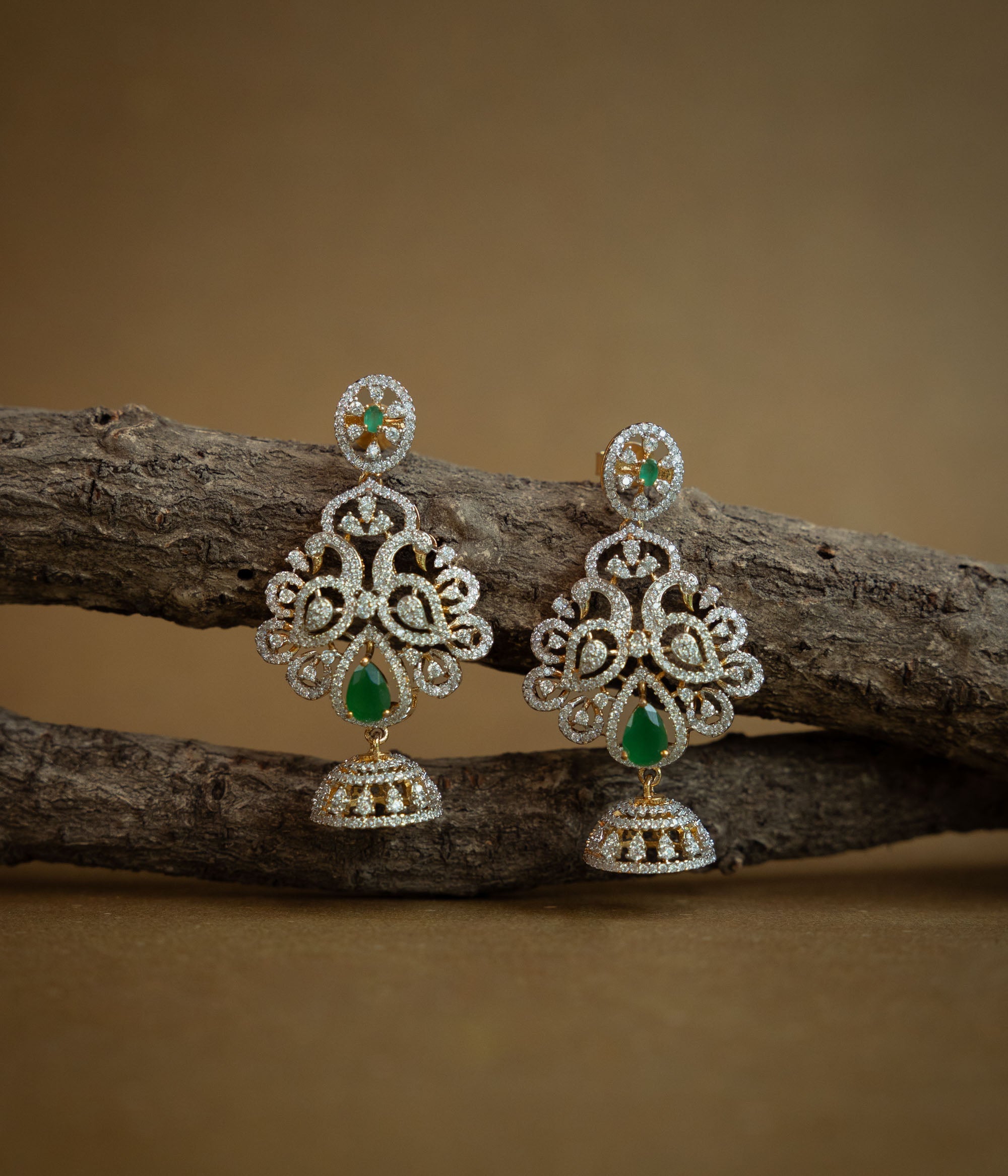 Dewgreen CZ fantasy dewdrop earrings