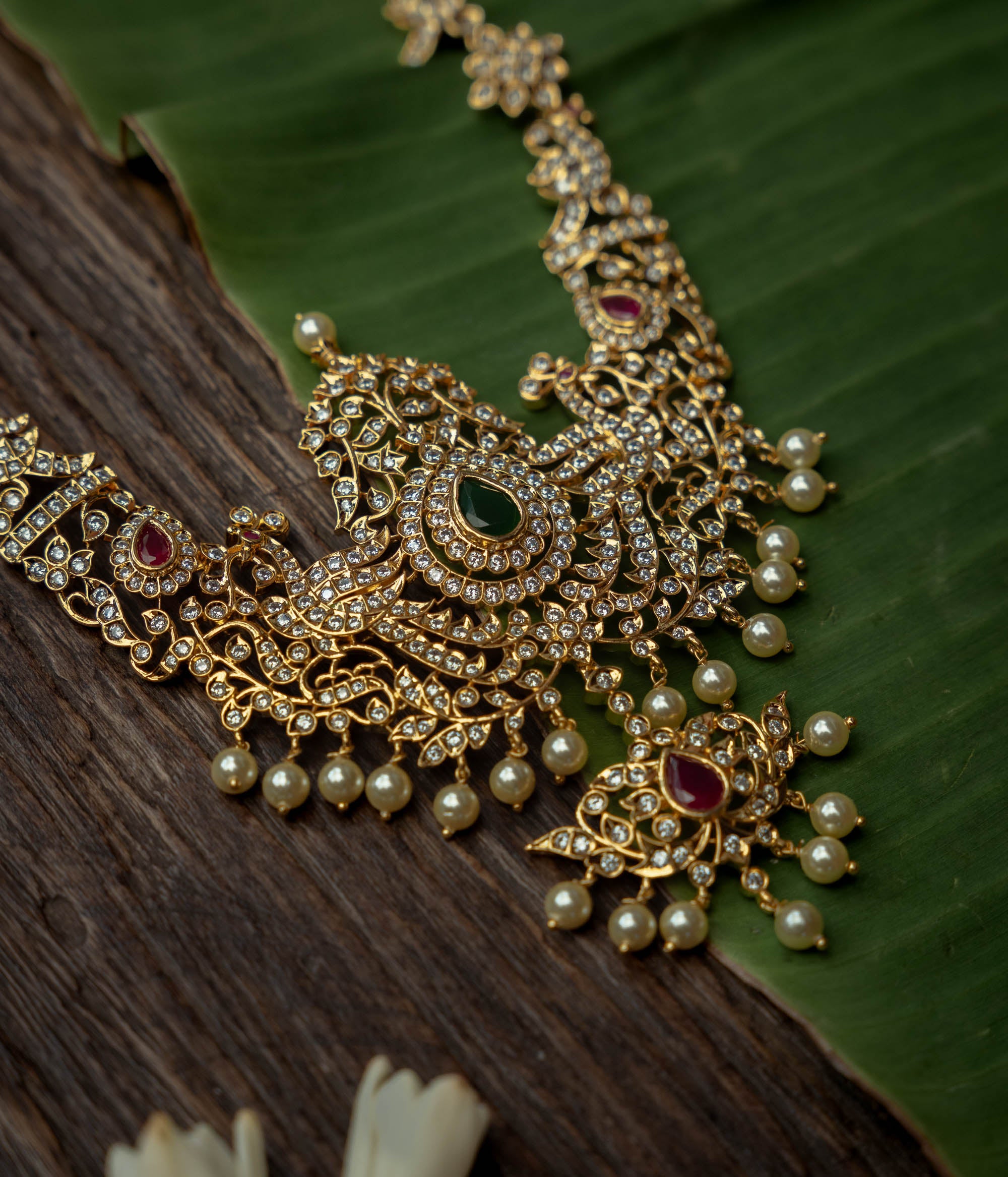 Red green Swarovski dream necklace