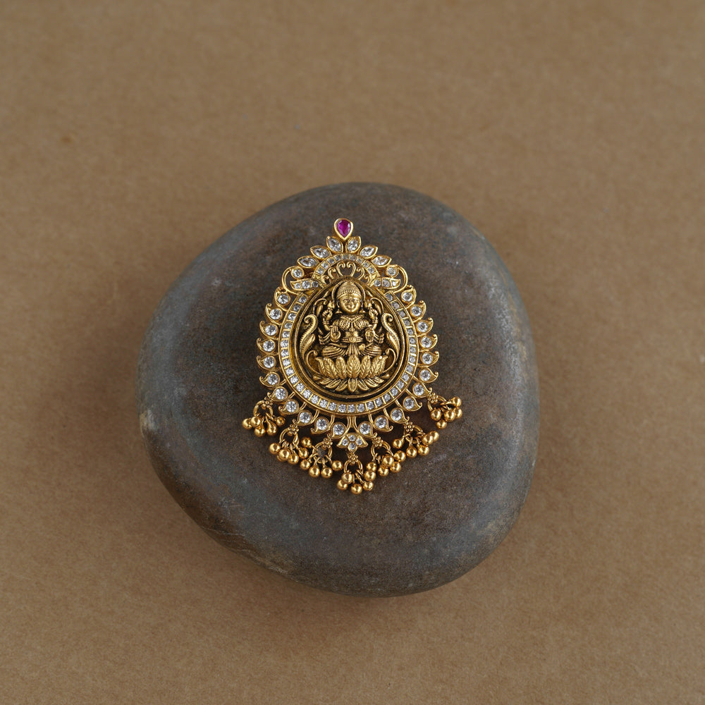 Lakshmi pendant silver 92.5 sterling silver temple jewelry for women