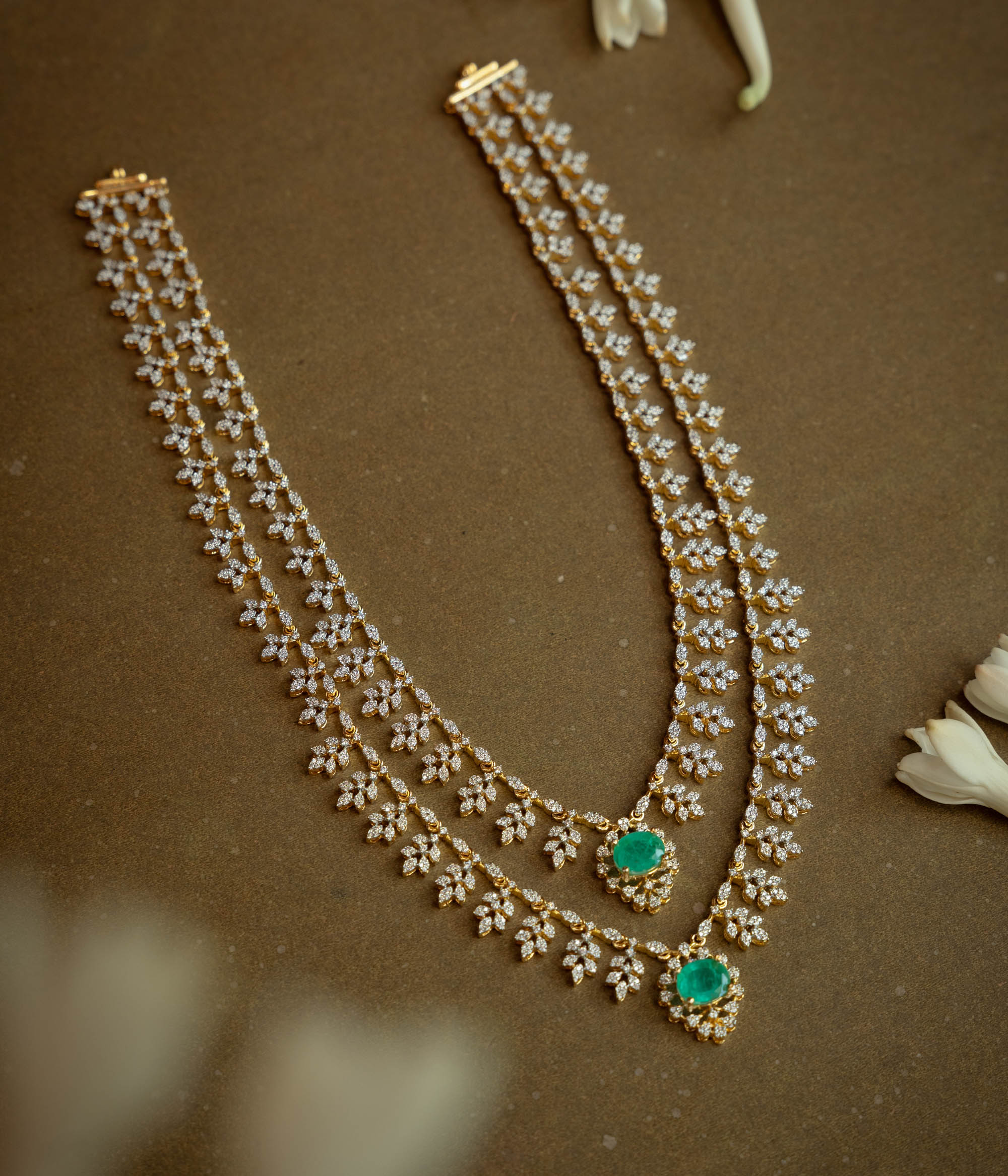 Green CZ emerald dream necklace