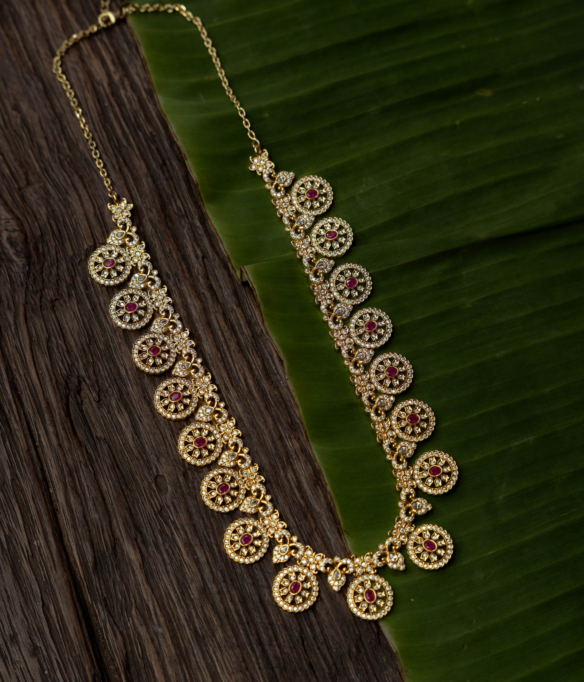 Red Swarovski phoenix necklace