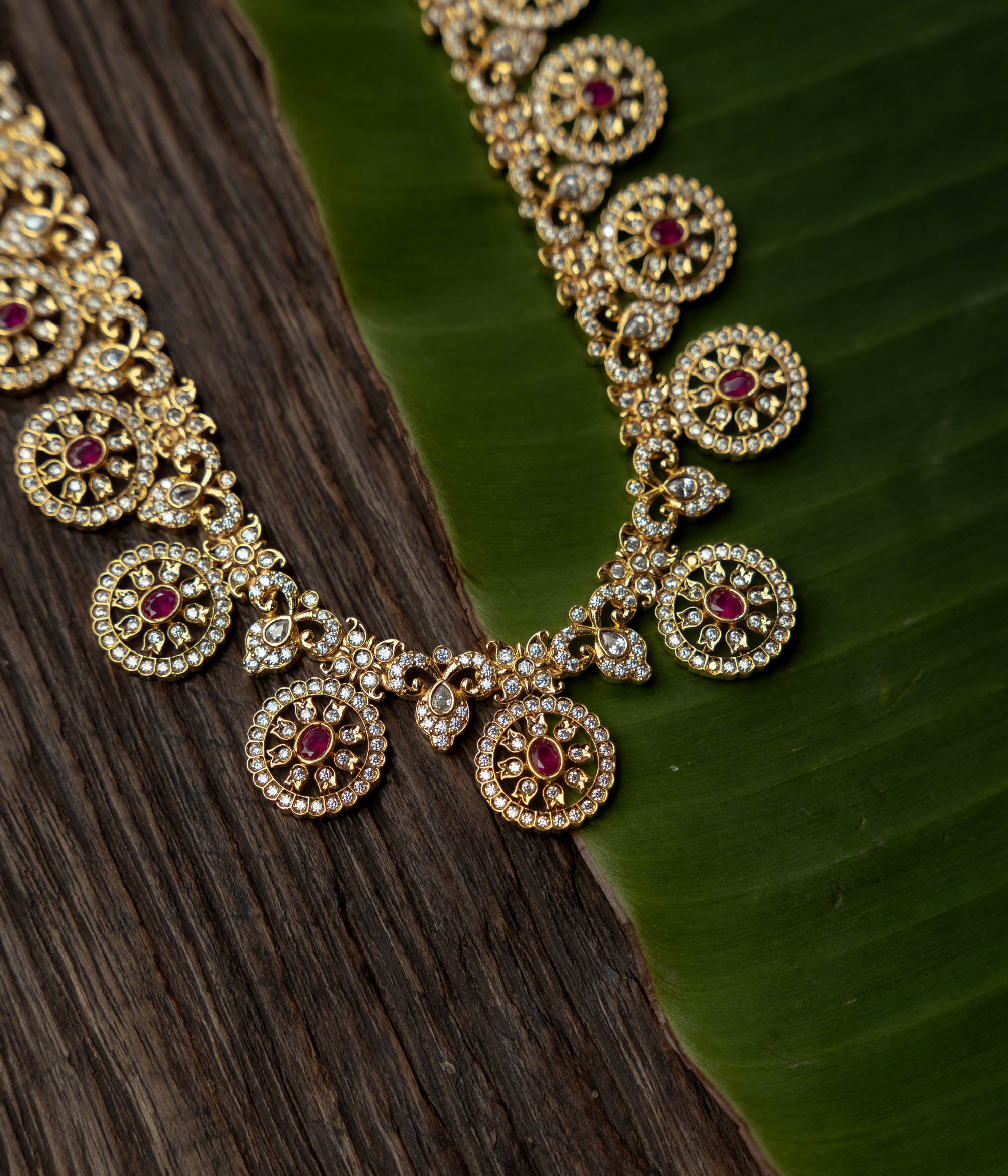 Red Swarovski phoenix necklace