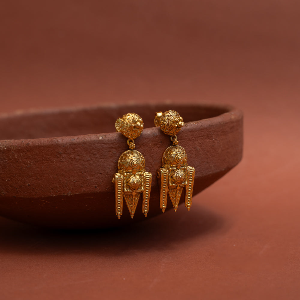 Astra Dagger Drops in 92.5 sterling silver tribal earrings