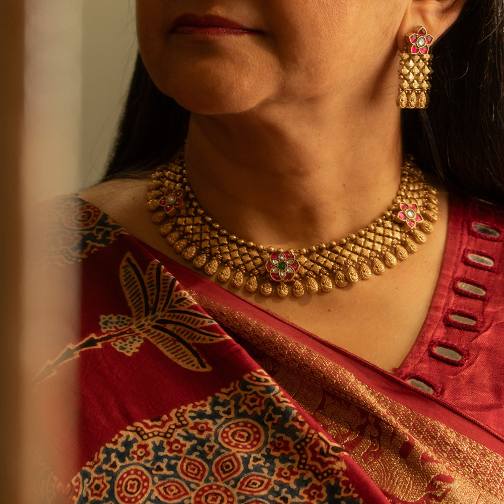 From the Tribal Collection — Vanya radiates the wild soul of gold and Polki stones.
