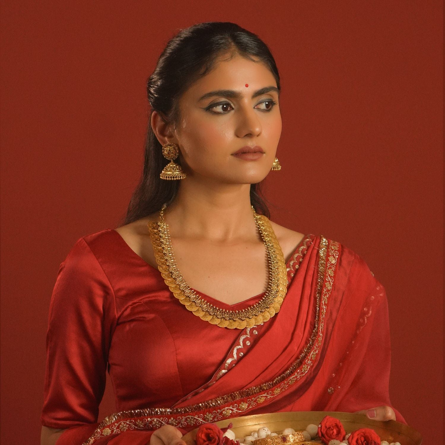 Kalyani Kasumala Necklace 92.5 Silver with Kasu coins handcrafted in Chennai
