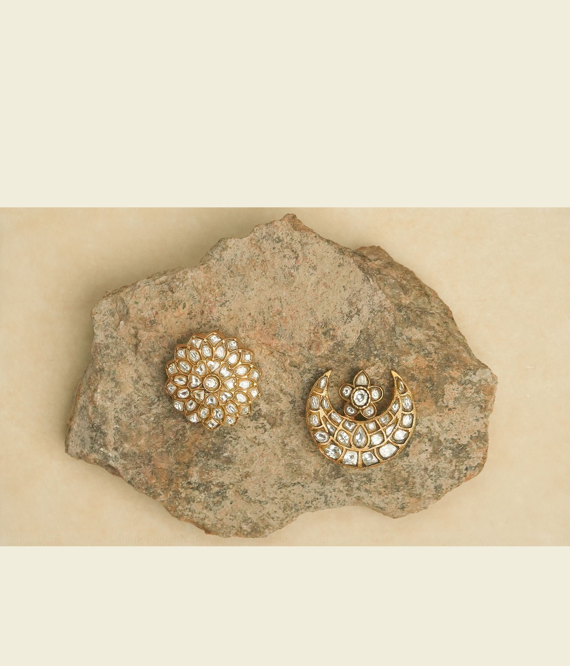 92.5 silver bridal hairpin with white Kundan