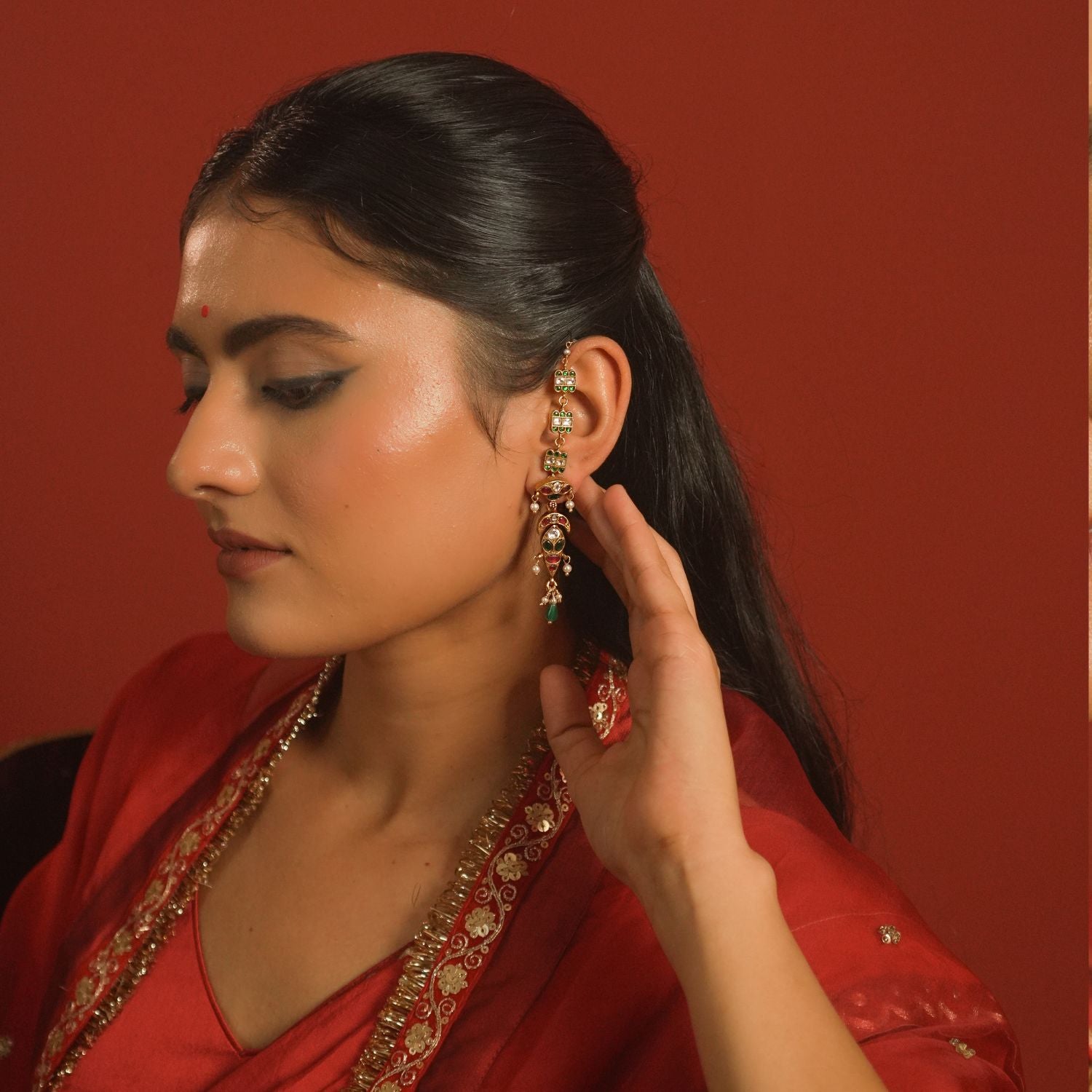 Ria Kundan Earrings