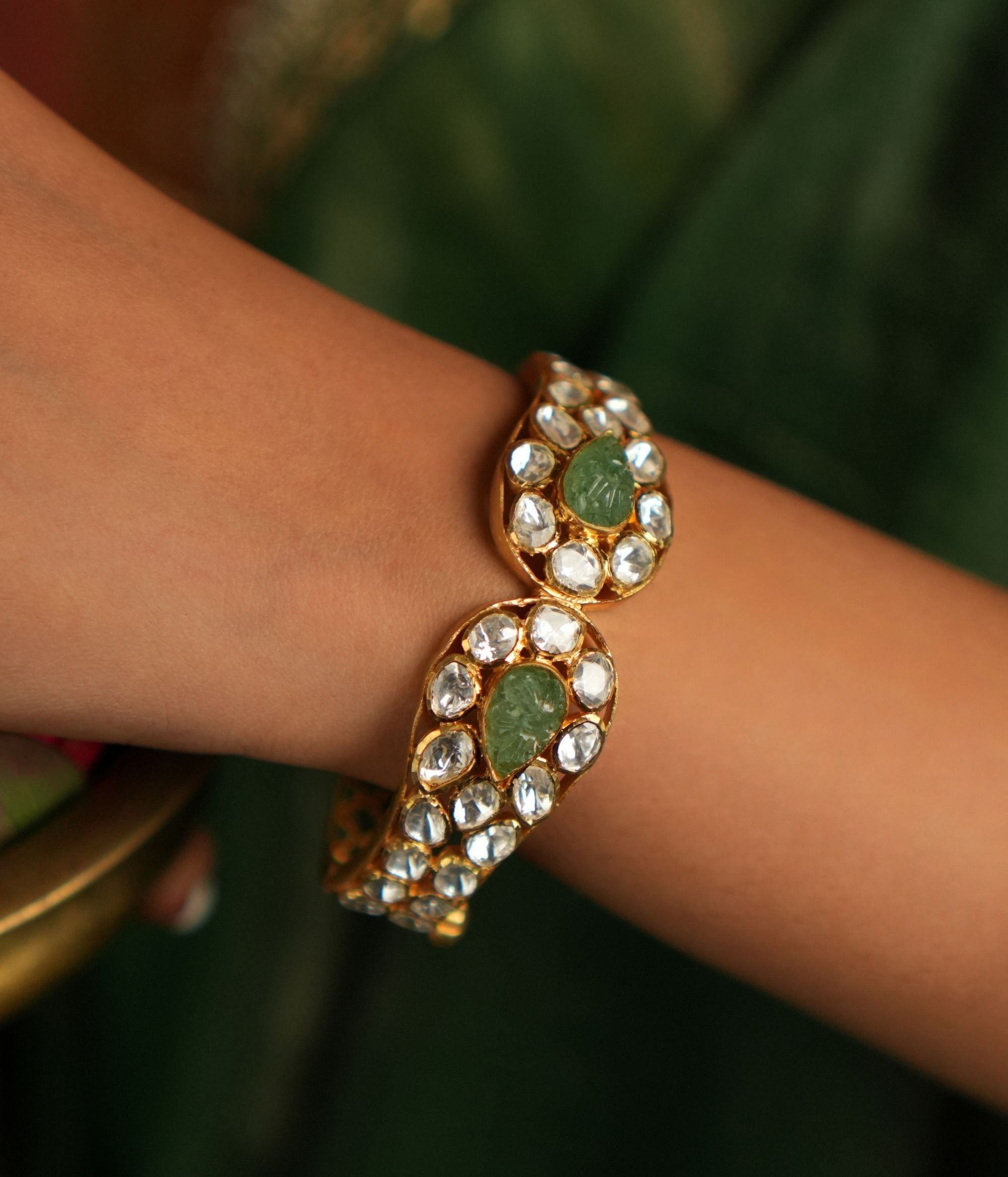 Jade Polki Bracelet