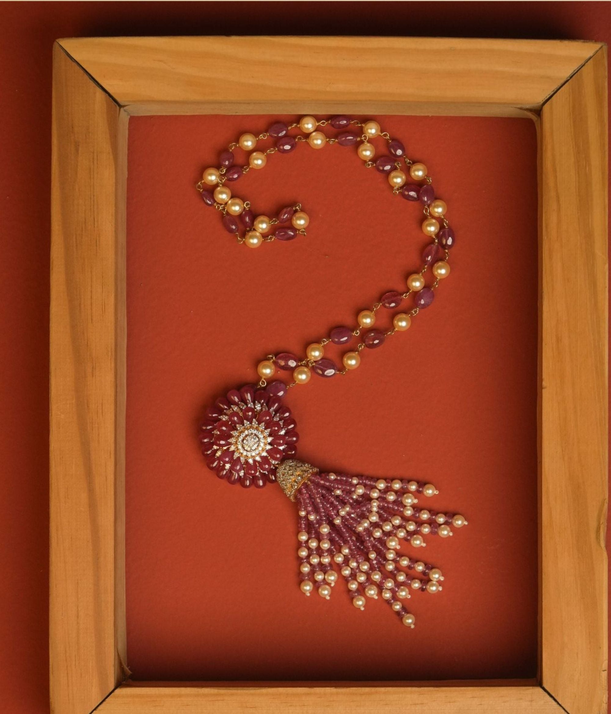 Faina Necklace - 925 silver , beads necklace