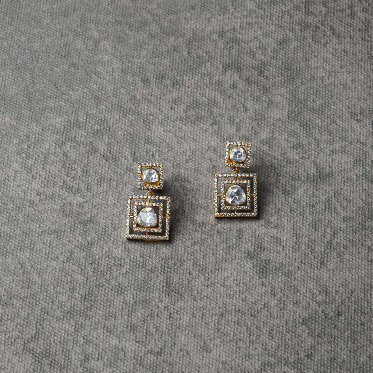 92.5 Sterling Silver Vayani Minimal Earrings Gold Plated