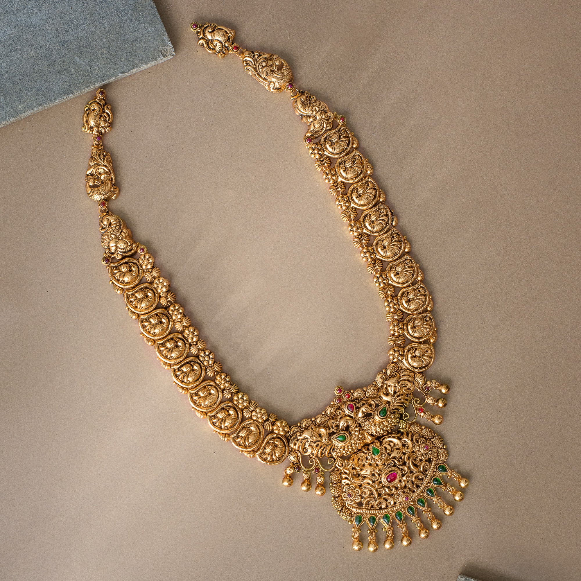 92.5 Sterling Silver AAMRAM Necklace Gold Plated