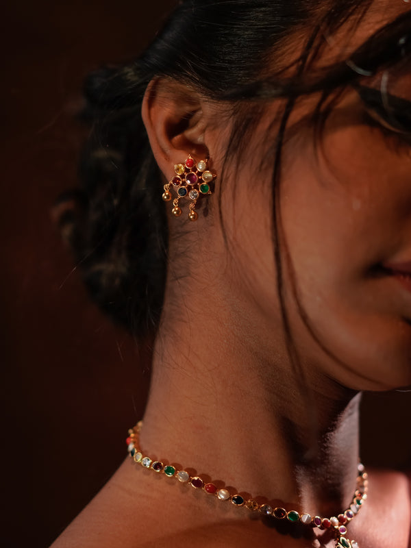 Alaap Navratna Earrings