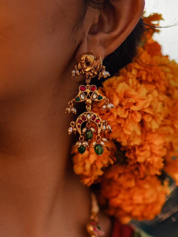 The Green Blaze Earrings