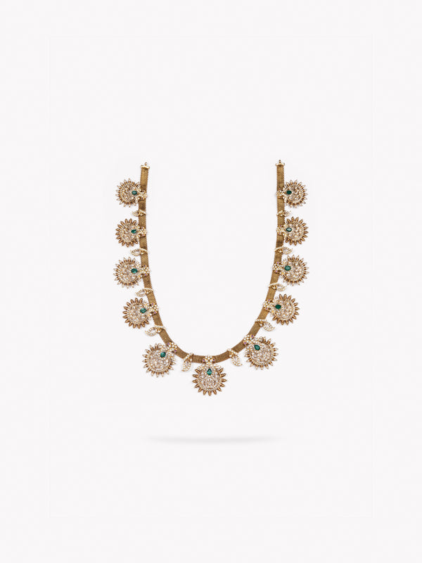 Reill Chand Cubic Zircons Closed Setting Long Necklace