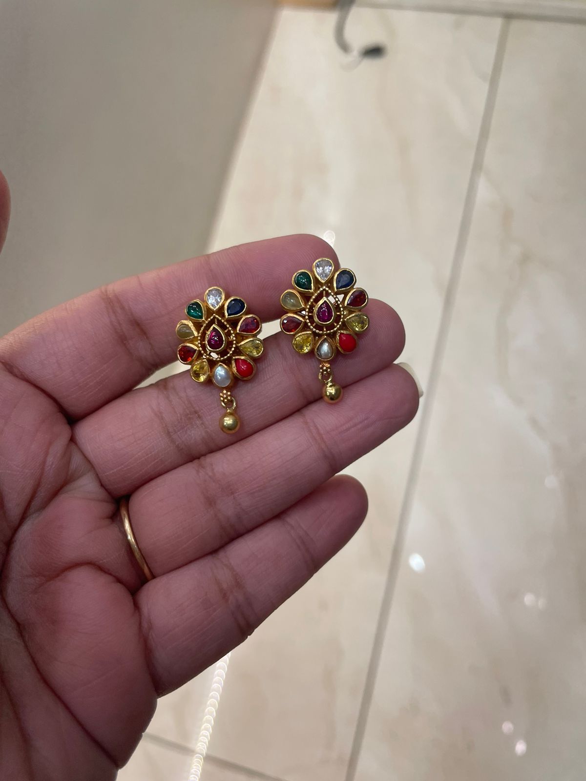 kallola Navaratna earrings