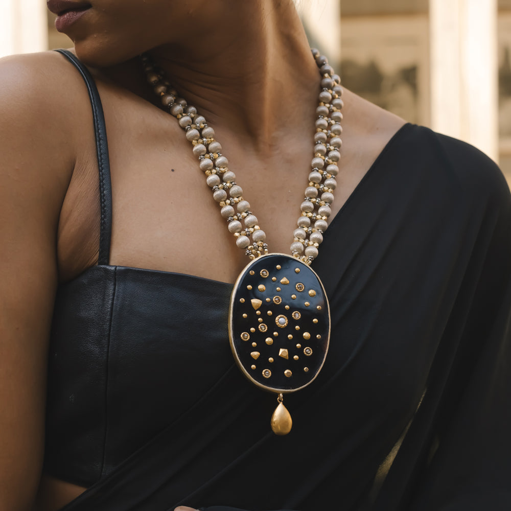 92.5 Sterling Silver Ziraili Necklace Gold Plated